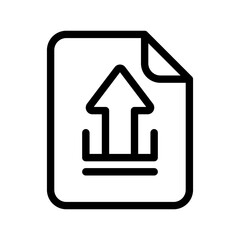 Obraz premium Upload File Sign In Black Color Line 