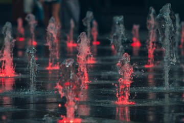 fountains of a new park in Yerevan