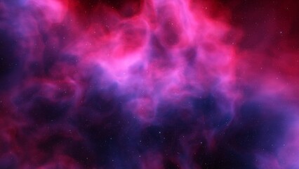 nebula gas cloud in deep outer space, science fiction illustration, colorful space background with stars 3d render

