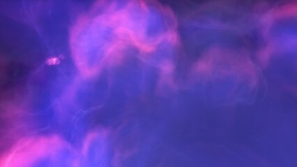 nebula gas cloud in deep outer space, science fiction illustration, colorful space background with stars 3d render
