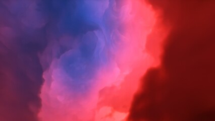 nebula gas cloud in deep outer space, science fiction illustration, colorful space background with stars 3d render
