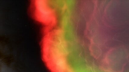 nebula gas cloud in deep outer space, science fiction illustration, colorful space background with stars 3d render
