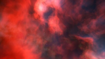 nebula gas cloud in deep outer space, science fiction illustration, colorful space background with stars 3d render
