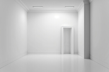 empty white room,empty white room with wall