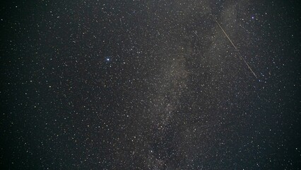 Dark night sky with bright stars