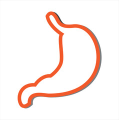 Stomach icon, Human internal organ line icon