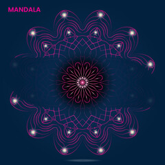 Mandala template for textile to print ready