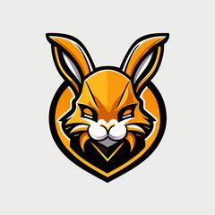 Fototapeta na wymiar Rabbit Mascot logo, Rabbit esport logo