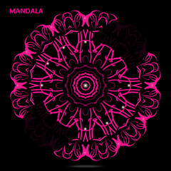 Mandala template for textile to print ready