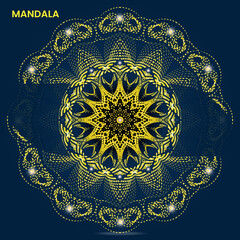 Mandala template for textile to print ready