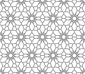 PNG seamless islamic pattern. Background illustration. Seamless girih pattern. Traditional Islamic Design. Mosque decoration element. Seamless geometric pattern. Ornamental pattern.