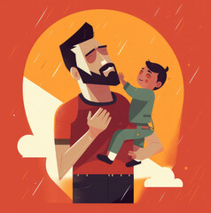 Happy Father's Day - Dad and child