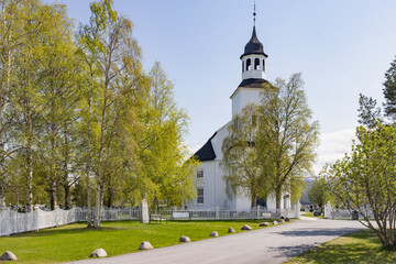 Tynset  white church,Tynset is a municipality in Østerdalen in Innlandet county., Norway