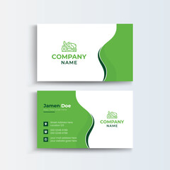 Lawn Care Clean and simple modern business card, Modern simple light business card template with flat user interface. Double-sided creative Lawn Care business card template
