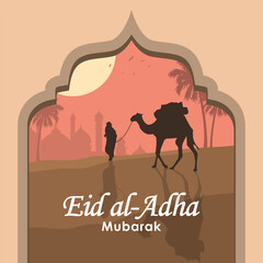 Happy Eid al-Adha square background