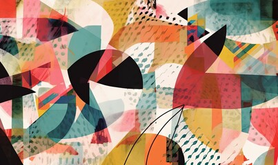  an abstract painting of a variety of shapes and sizes of shapes and sizes of shapes and sizes of shapes and sizes of shapes and sizes.  generative ai