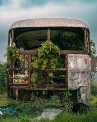 Abandoned Bus with Hop