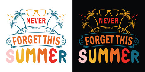 vector summer time holiday t-shirt design