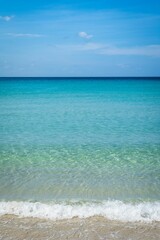 Beautiful shot of clear water sea from the beach