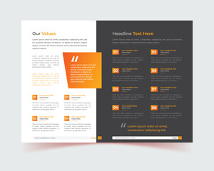Brochure template layout design, yellow minimal business profile template layout, annual, brochure template, minimal template layout design, book cover, report, pages brochure