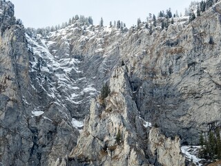 Fototapeta na wymiar Cliffs near Eisenerz in Austria