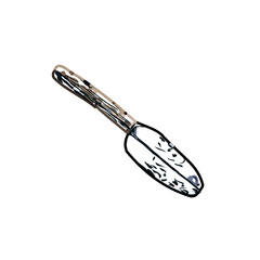 Color sketch of a knife with transparent background