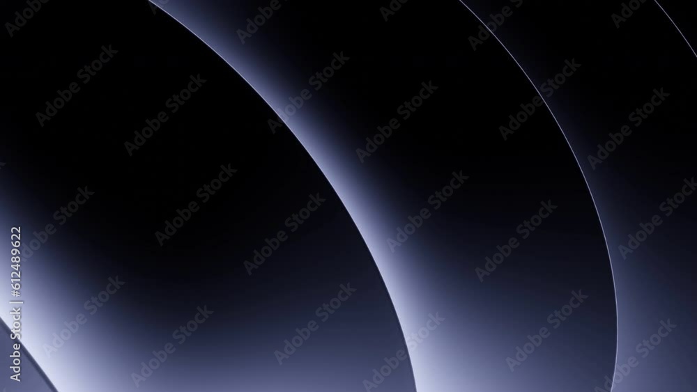 Poster neon lines move in flow of waves. design. glowing neon lines move in waves. stream of circular lines