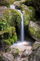 View of scenic Myra Waterfalls in Muggendorf, Austria