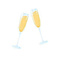 two glasses of champagne