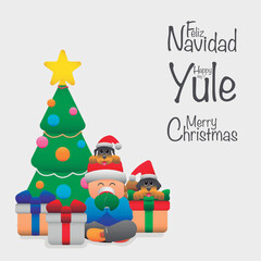 Christmas card in different languages