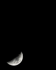 Cycle black crater moon night space, vertical shot