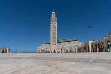 Fototapeta na wymiar Hassan II Mosque, a mosque in Casablanca, Morocco