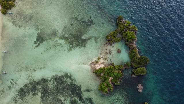 Aerial view of the Paguriran Island in Sorsogon, Philippines