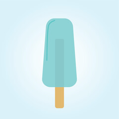 Vector illustration of an ice cream isolated on a blue background