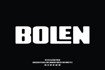 Bold rounded typeface display font vector. Creative playful typography with ligature style