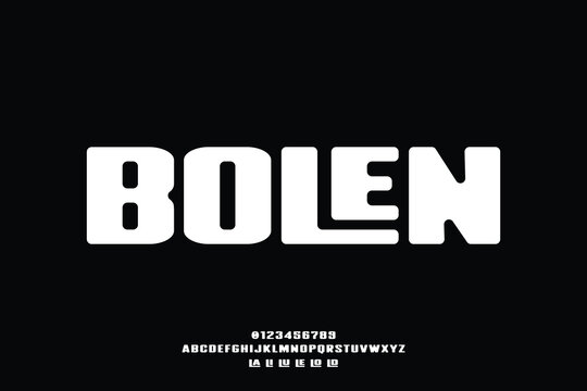 Bold rounded typeface display font vector. Creative playful typography with ligature style