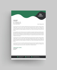 Professional Lawn Care Business Style Letterhead Design Vector Template For Your Project. Corporate modern letterhead design template.