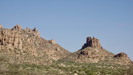 Fototapeta na wymiar Felsformationen in Namibia, Landschaftspanorama