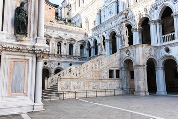 Fototapeta na wymiar Ancient Doge's Palace of Venice in Italy