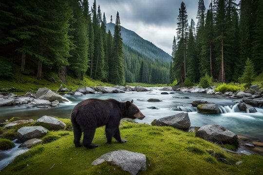 bear in the mountains