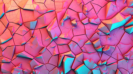 cyberpspace inspired colors for a ice cracked wallpaper, ai generated image