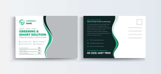 postcard, garden, landscape, template, design, banner, service, lawn, grass, ad, flyer, maintenance, care, spring, poster, green, creative, farm, plant, modern, magazine, fall, set, gardening, adverti