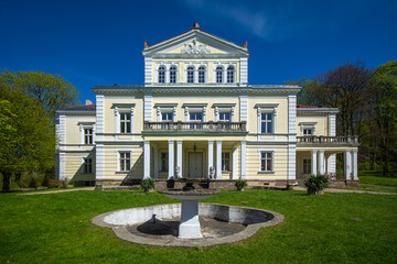 Historic Palace in Zloty Potok, Poland.