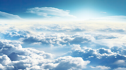 Fototapeta na wymiar above the clouds by AI