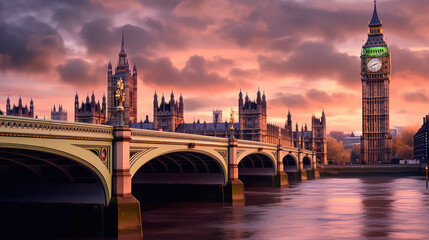 Fototapeta na wymiar houses of parliament city at night London generated by AI