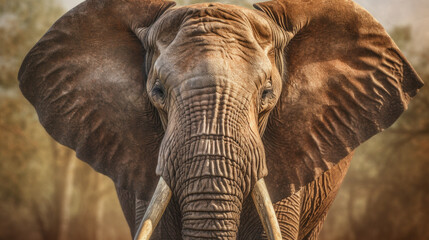 An elephant image generated by AI