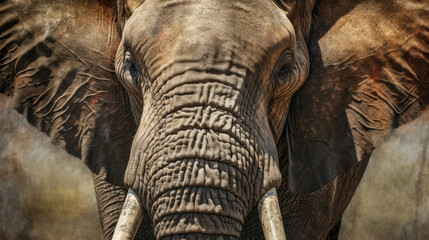An elephant image generated by AI