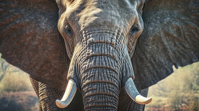 An elephant image generated by AI