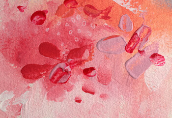 Modern oil and Acrylic smear blot painting blot. Abstract texture color stain brushstroke...