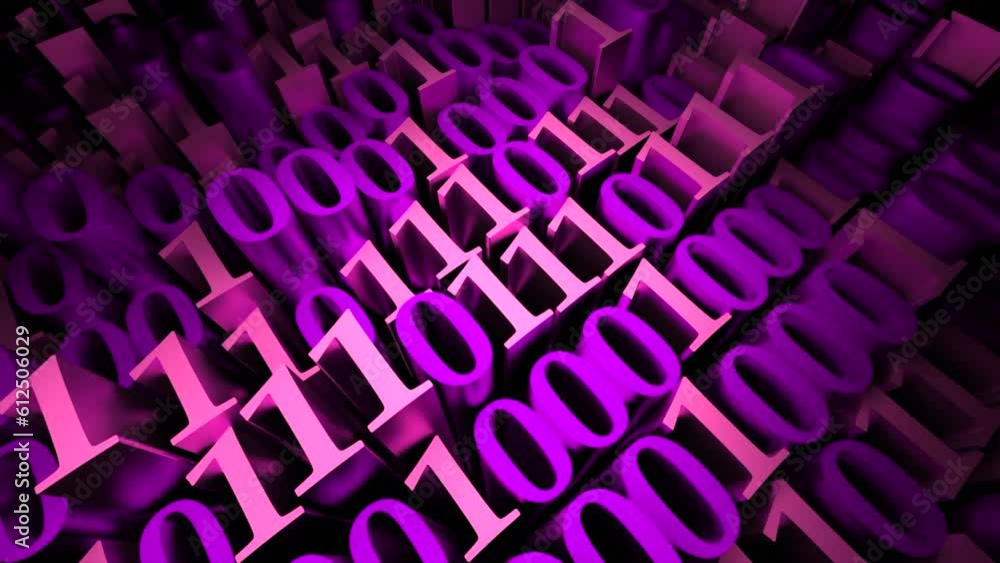 Poster waving number ones and zeros. design. binary code, concept of computer language.